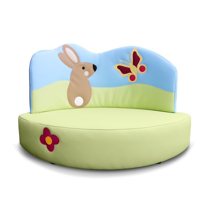Kindersofa Hase, SH 27/38 cm, 3 Bezug-Varianten